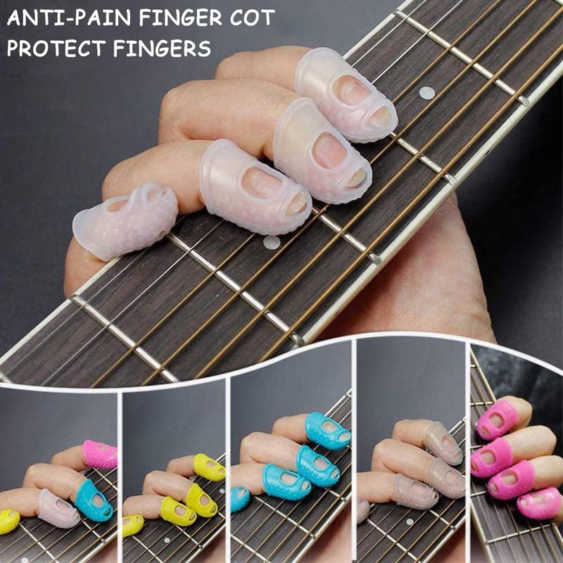 DreamAug Guitar Fingertip Protectors, 25-Pack Silicone Finger Covers for Guitar/Ukulele/Banjo/Mandolin – Breathable, Flexible, Non-Slip Practice Sleeves, Mixed Colors with Storage Case, Reusable - Image 3